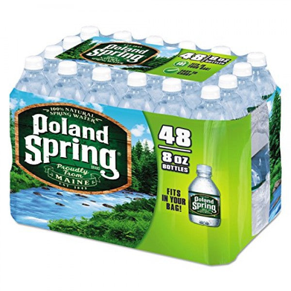 8 Ounce Bottled Spring Water  Poland Spring® Brand 100% Natural